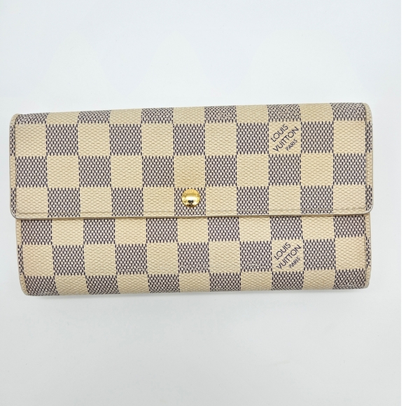 Authentic Louis Vuitton Damier Azur Sarah Wallet #4201M - Picture 1 of 7
